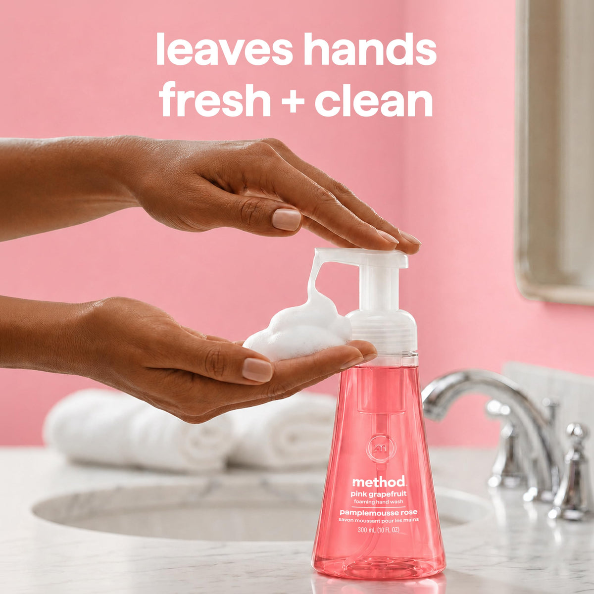 Method Foaming Hand Wash Pink Grapefruit with citrus fruits