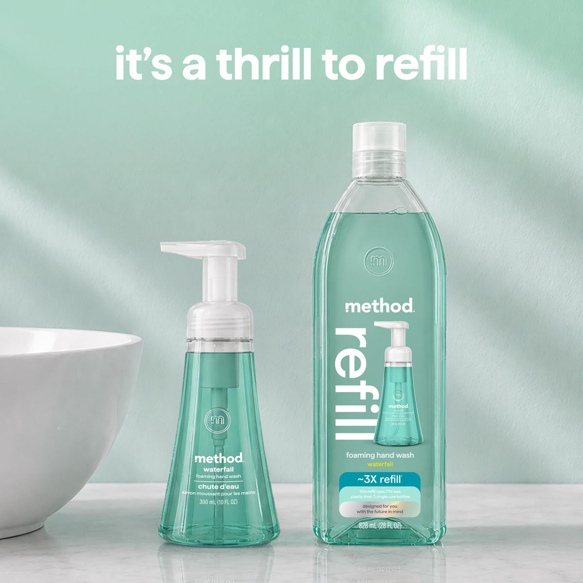 Method Foaming Hand Wash refill bottle with pump