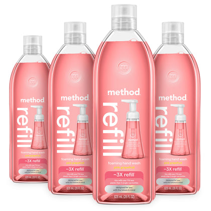 Method Foaming Hand Wash Refill Pink Grapefruit front view