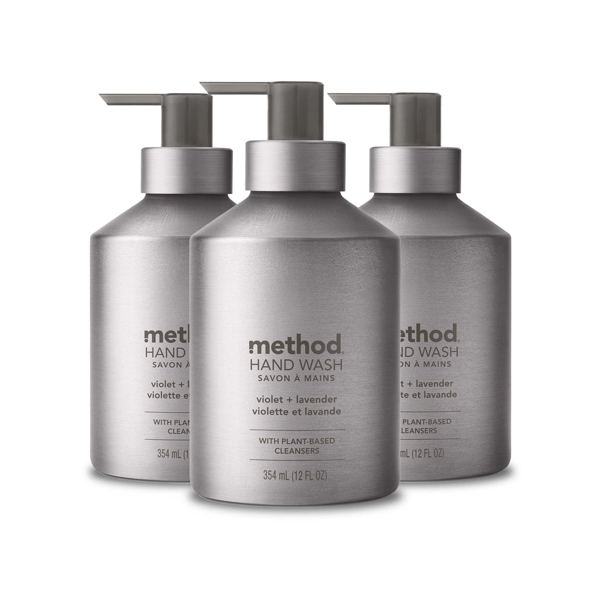 Method Gel Hand Soap Violet + Lavender 12 oz bottle front view