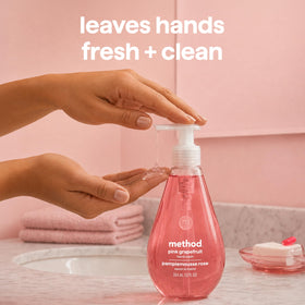 Method Gel Hand Wash Pink Grapefruit lifestyle scene