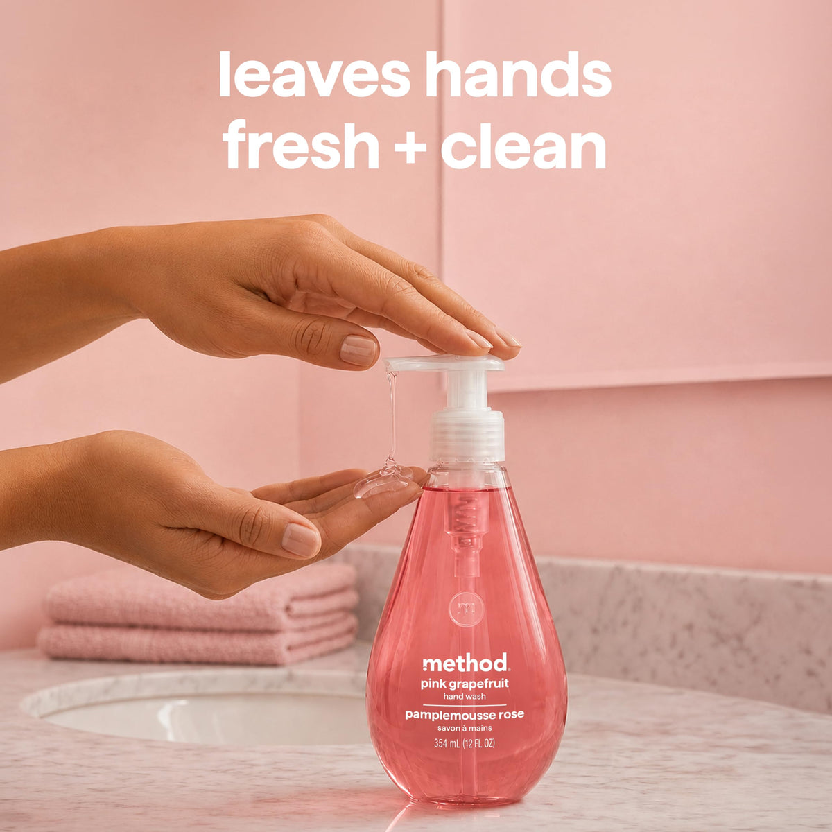 Method Gel Hand Wash Refill Pink Grapefruit with ingredients list