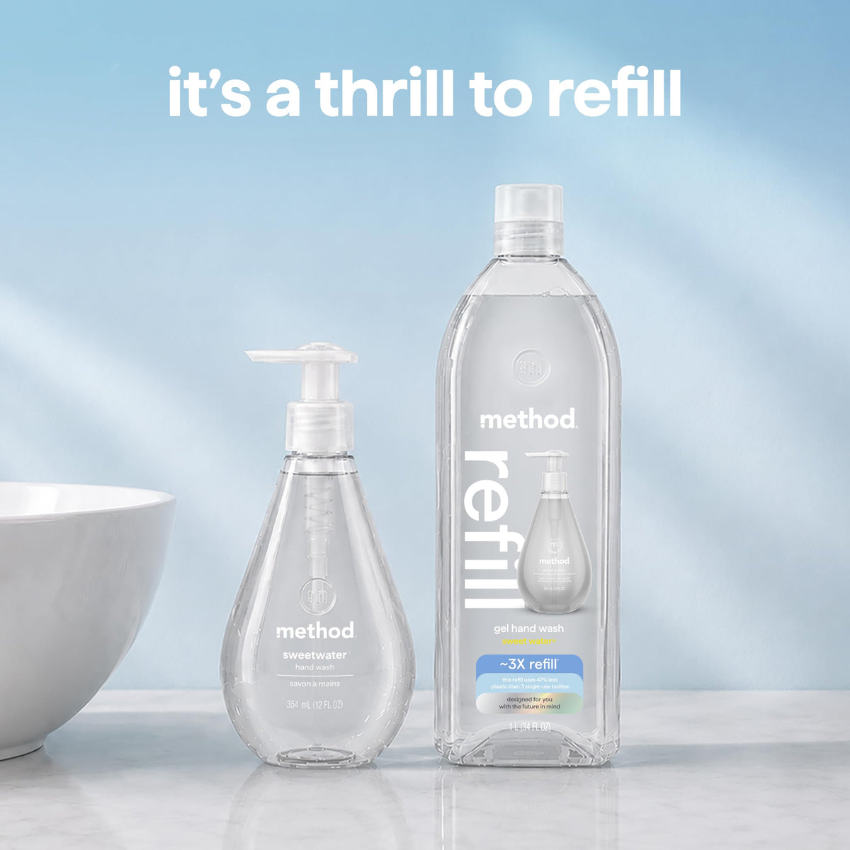 Method Gel Hand Wash Refill Sweet Water packaging