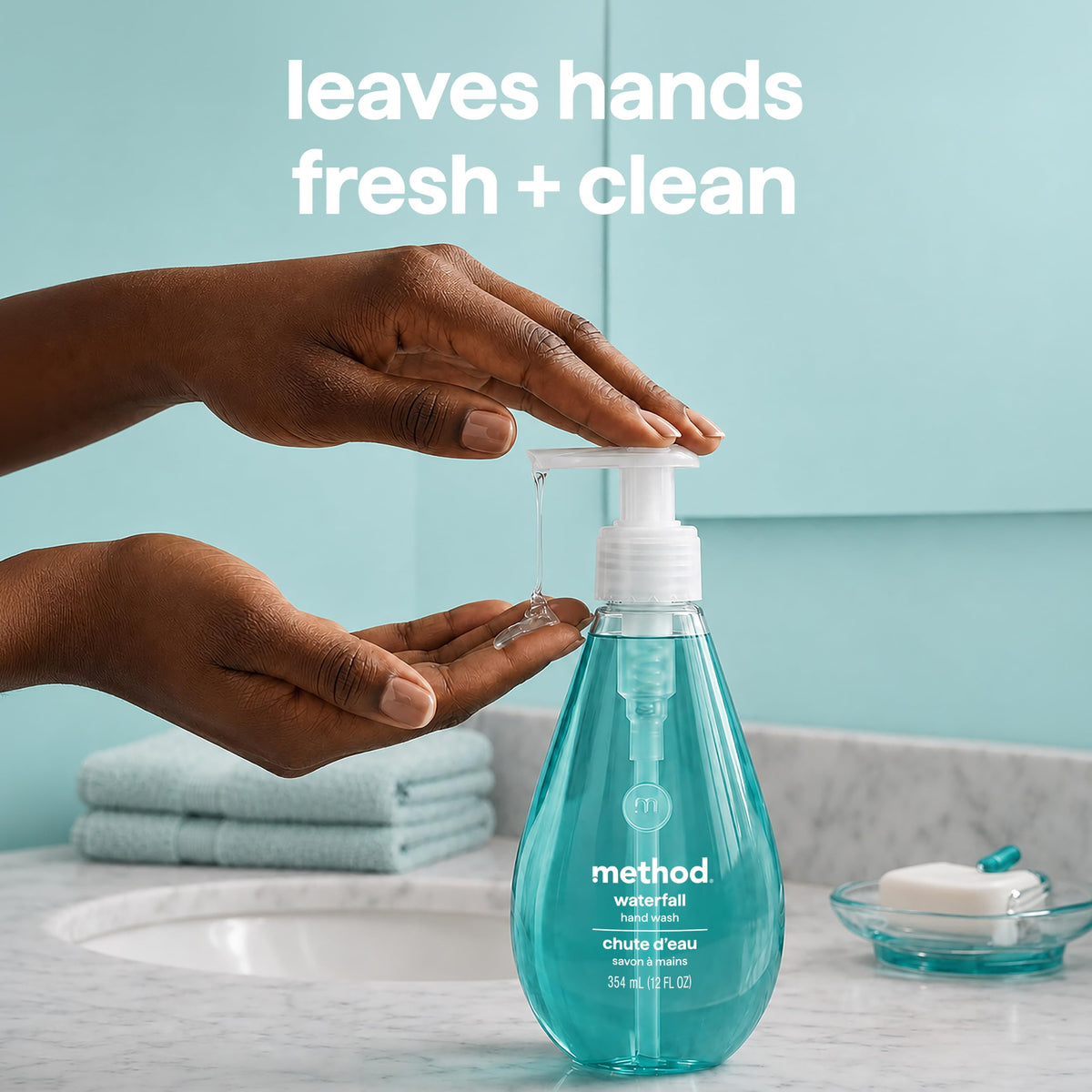 Method Gel Hand Wash Waterfall 12 fl oz in a kitchen setting