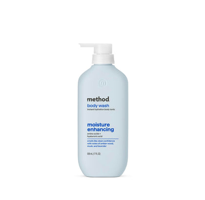 Method Hydrating Body Wash 17 fl oz front view with pump