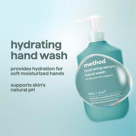 Method Hydrating Serum Hand Wash Sea + Surf 10 fl oz back view