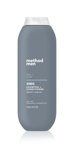 Method Men 2-in-1 Shampoo and Conditioner, Sea + Surf front view