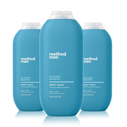 Method Men's Body Wash Glacier + Granite 18 fl oz front view