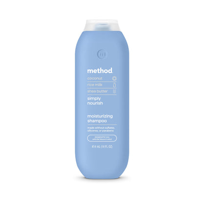 Method Moisturizing Shampoo Simply Nourish 14 fl oz front view