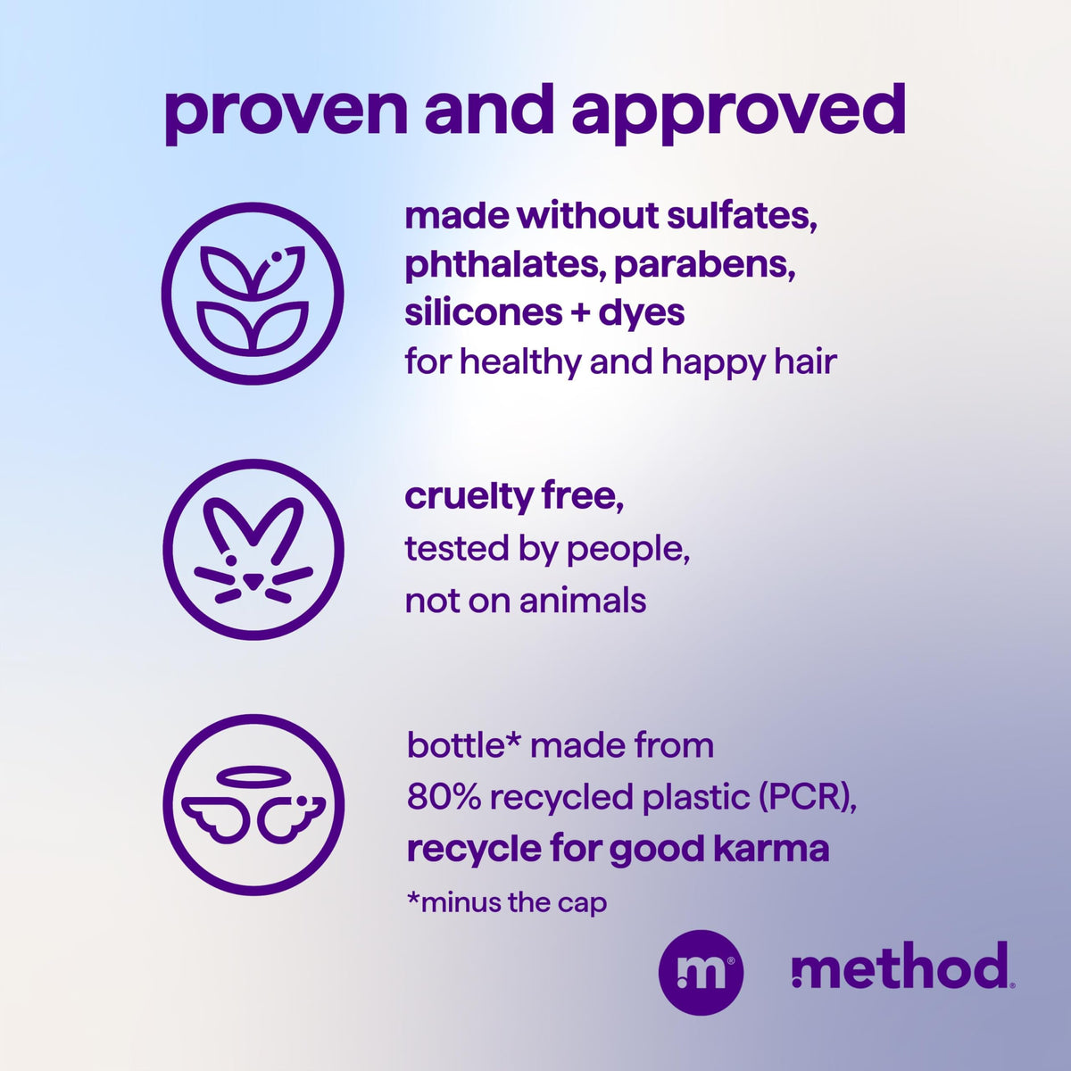 Method Moisturizing Shampoo texture on hand