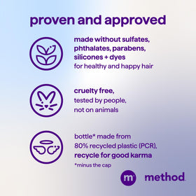 Method Moisturizing Shampoo texture on hand