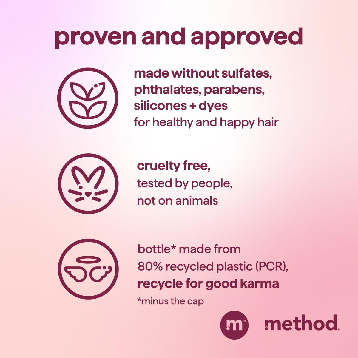 Method Pure Peace Volumizing Shampoo 14 oz cap detail