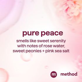 Method Pure Peace Volumizing Shampoo 14 oz in a bathroom setting