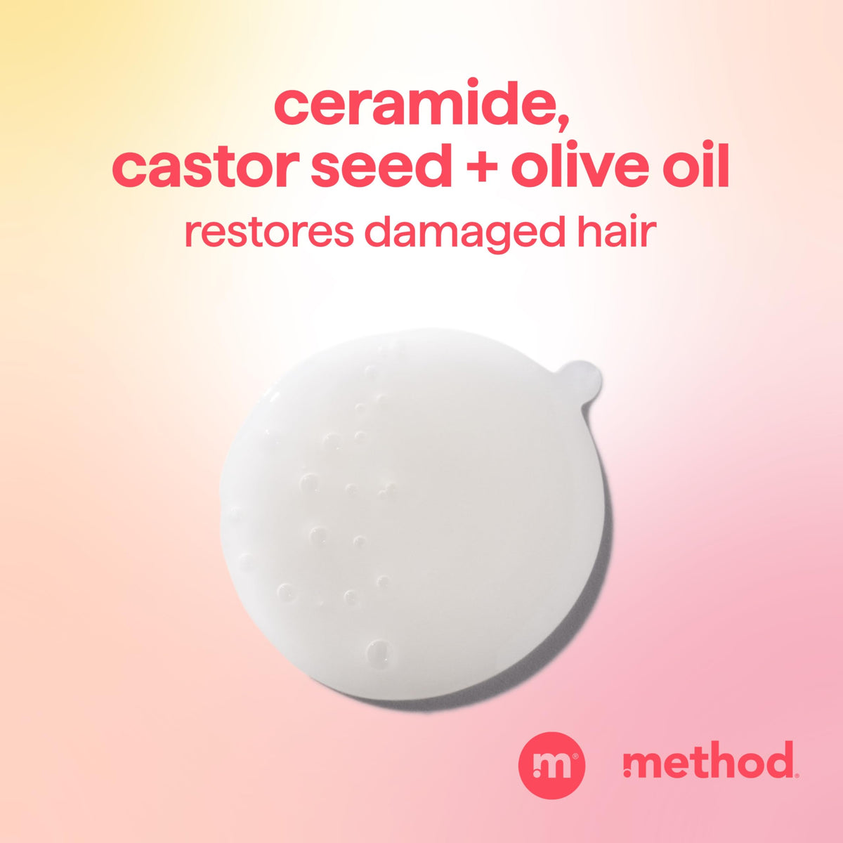 Method Repairing Shampoo Island Mist with hibiscus and mango background