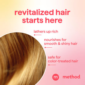 Method Repairing Shampoo Island Mist with ingredients displayed