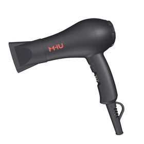 MHD Mini Travel Hair Dryer front view in black