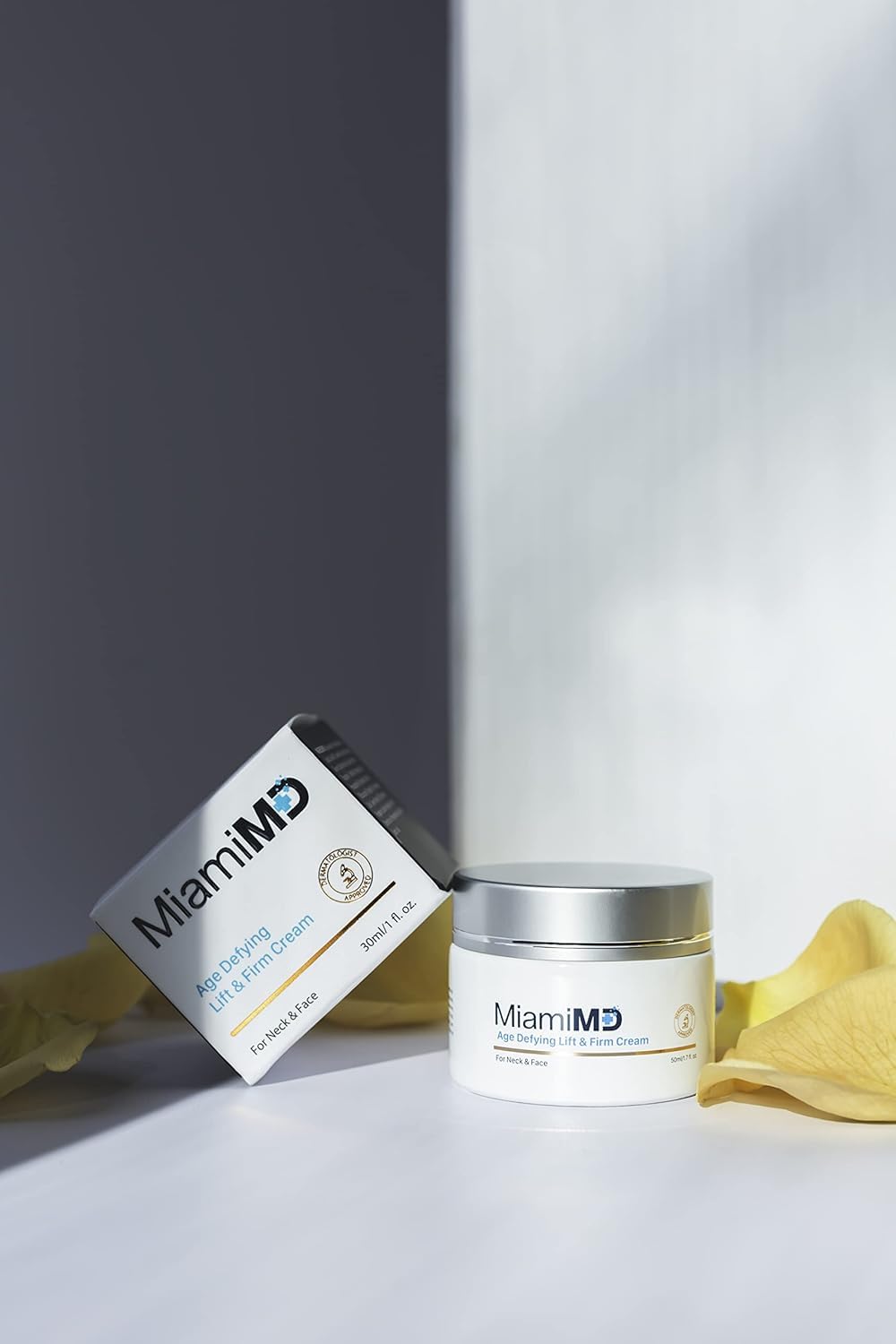 MiamiMD Age-Defying Lift & Firm Cream 50ml application on skin