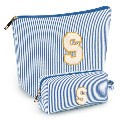 mibasies blue cosmetic bag front view