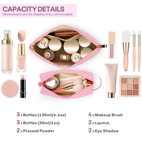 mibasies initial makeup bag compact size comparison