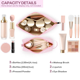 mibasies Initial Makeup Bags vibrant colour options display