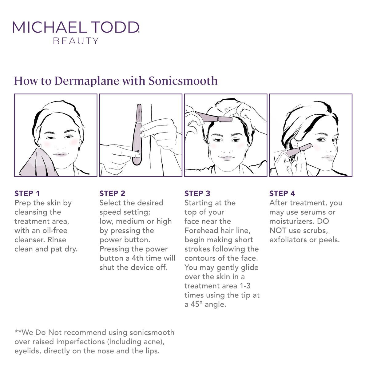 MICHAEL TODD Sonicsmooth Dermaplane Razor in a beauty kit