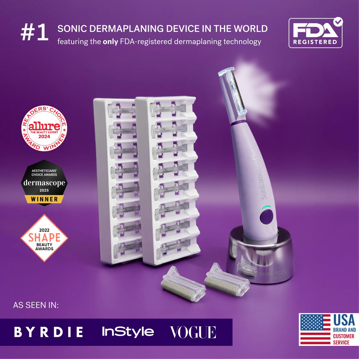 MICHAEL TODD Sonicsmooth Pro+ with included single-use blades