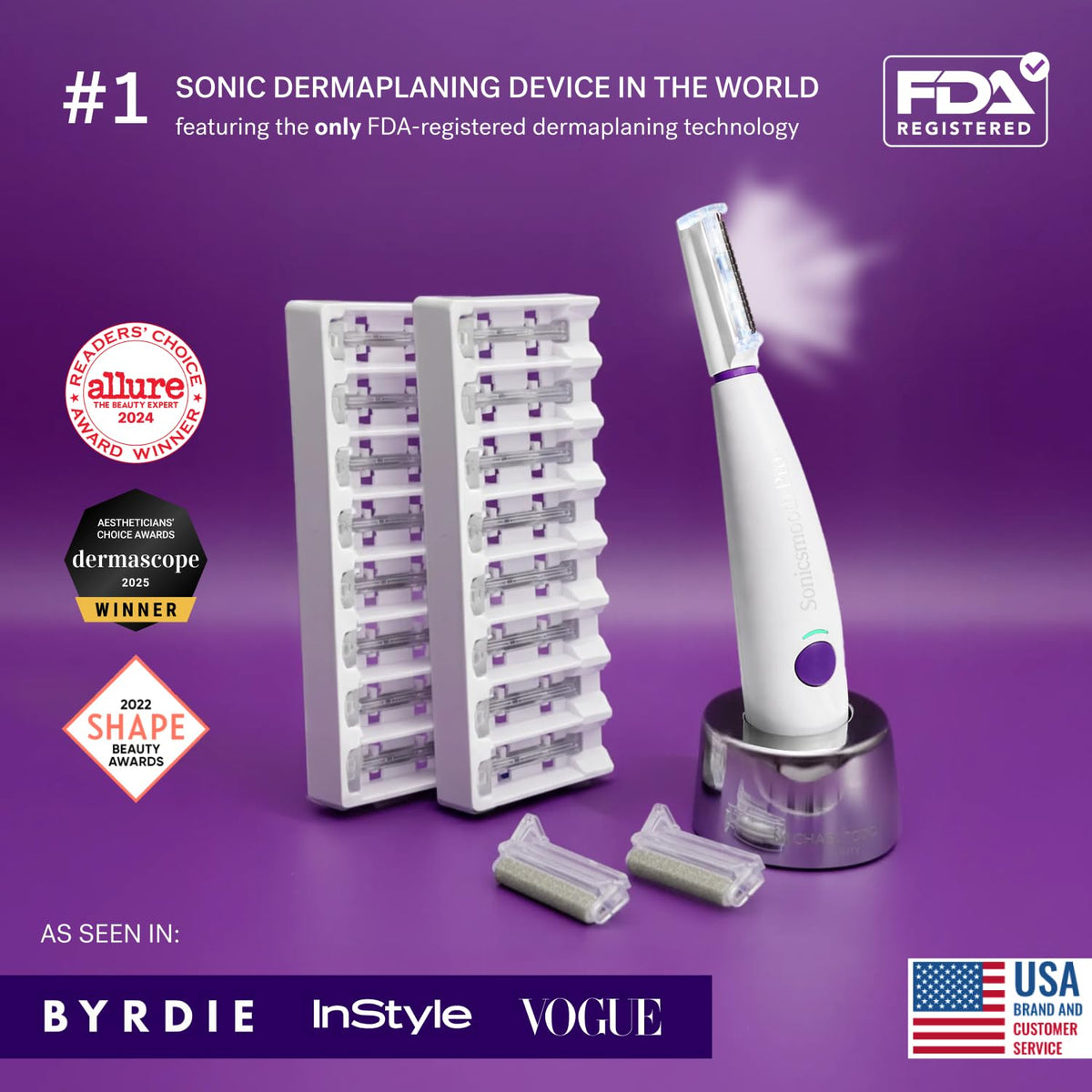 MICHAEL TODD Sonicsmooth Pro+ with included single-use blades