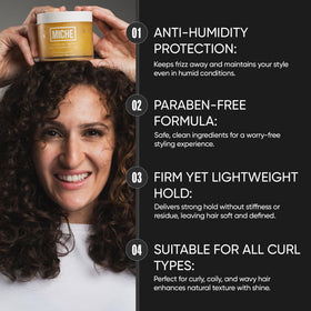 Miche Beauty Anti-Humidity Frizz-Free Hair Gel 8.8 oz close-up of texture
