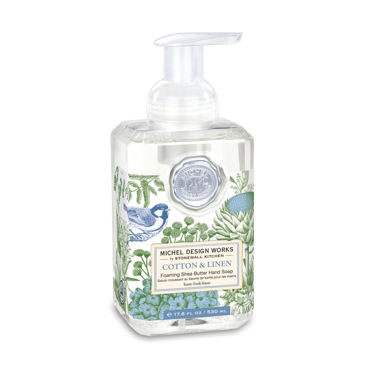 Michel Design Works Foaming Hand Soap Cotton & Linen front view