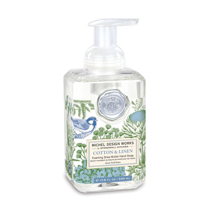 Michel Design Works Foaming Hand Soap Cotton & Linen front view