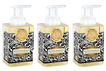 Michel Design Works Honey Almond Foaming Hand Soap front view with pump dispenser