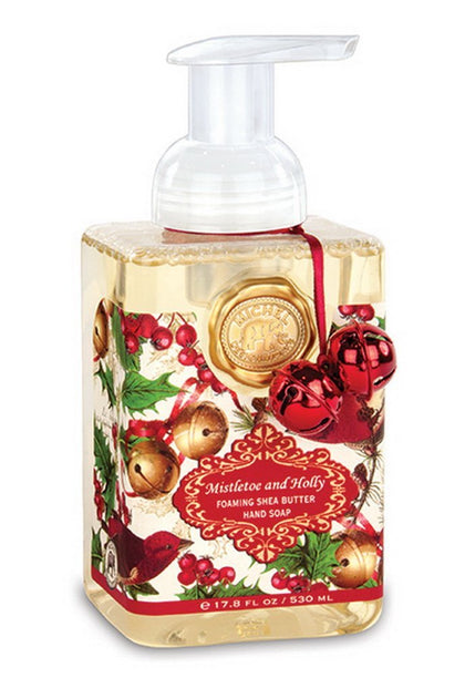 Michel Design Works Mistletoe and Holly Foaming Hand Soap 17.8 oz front view