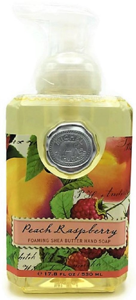 Michel Design Works Peach Raspberry Foaming Shea Butter Hand Soap 17.8 Fl Oz front view