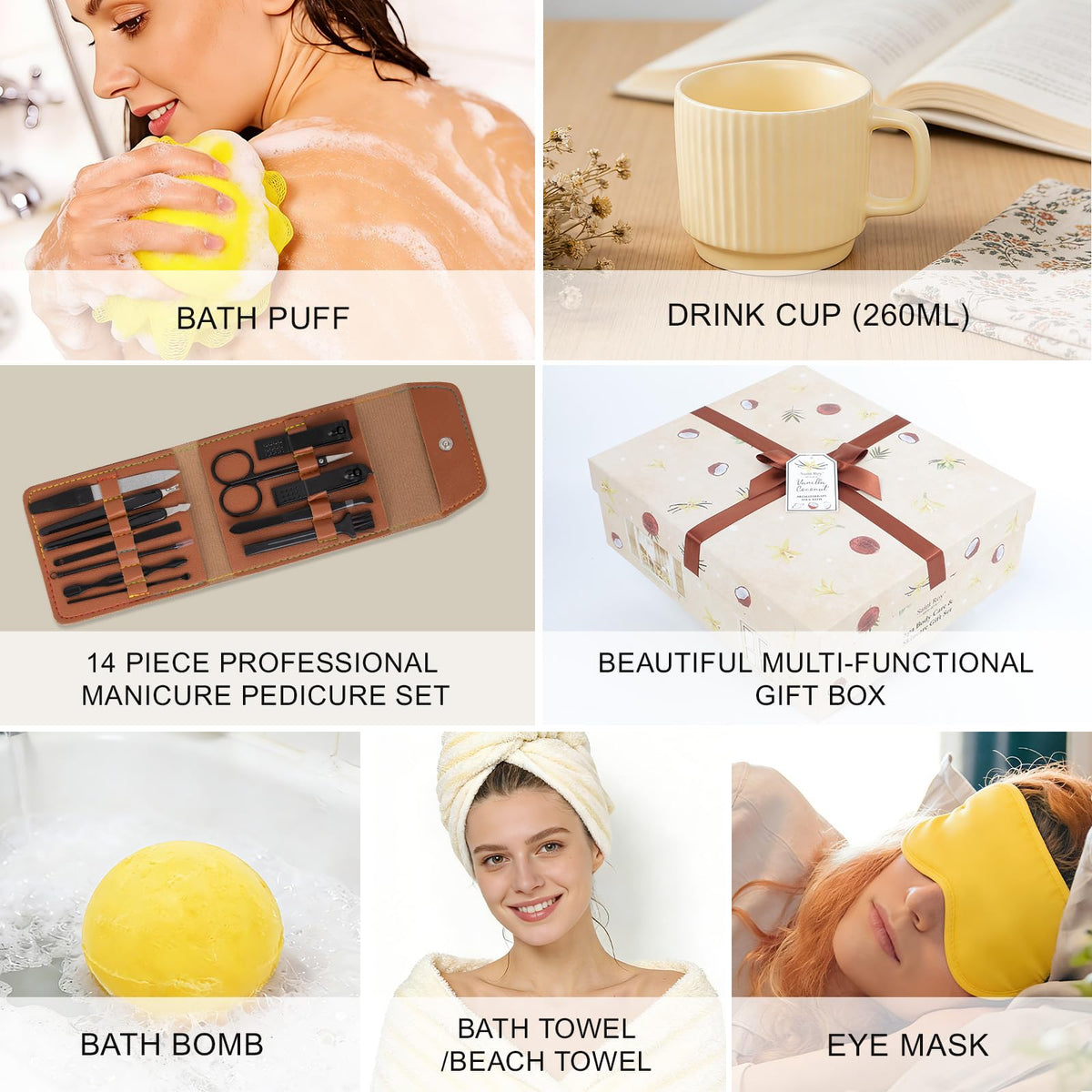Microfiber towel from Saint Roy Coconut Vanilla Spa Bath Gift Basket