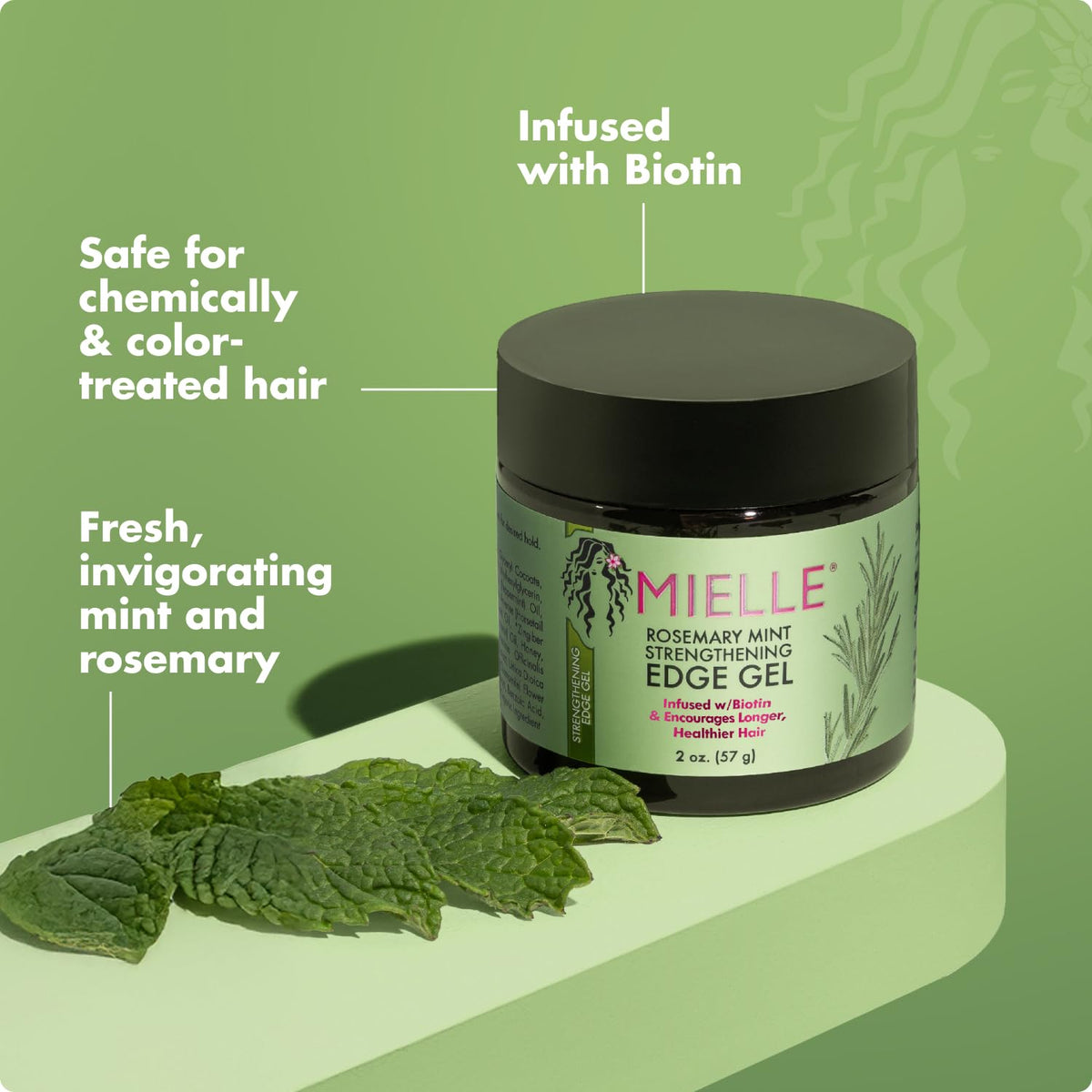 Mielle Organics Rosemary & Mint Edge Control Gel texture close-up