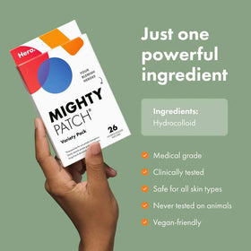 Mighty Patch Invisible+ acne patch on skin