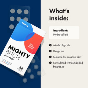 Mighty Patch patches in a skincare routine setting