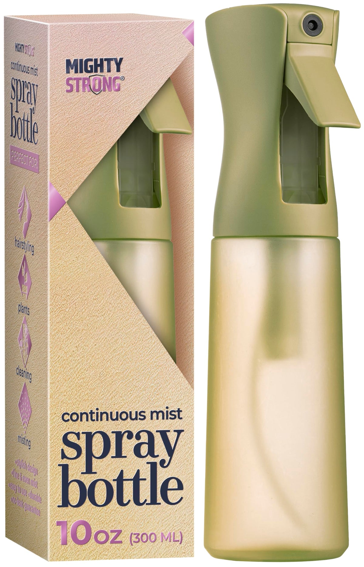 MIGHTY STRONG 10 OZ Continuous Spray Bottle front view