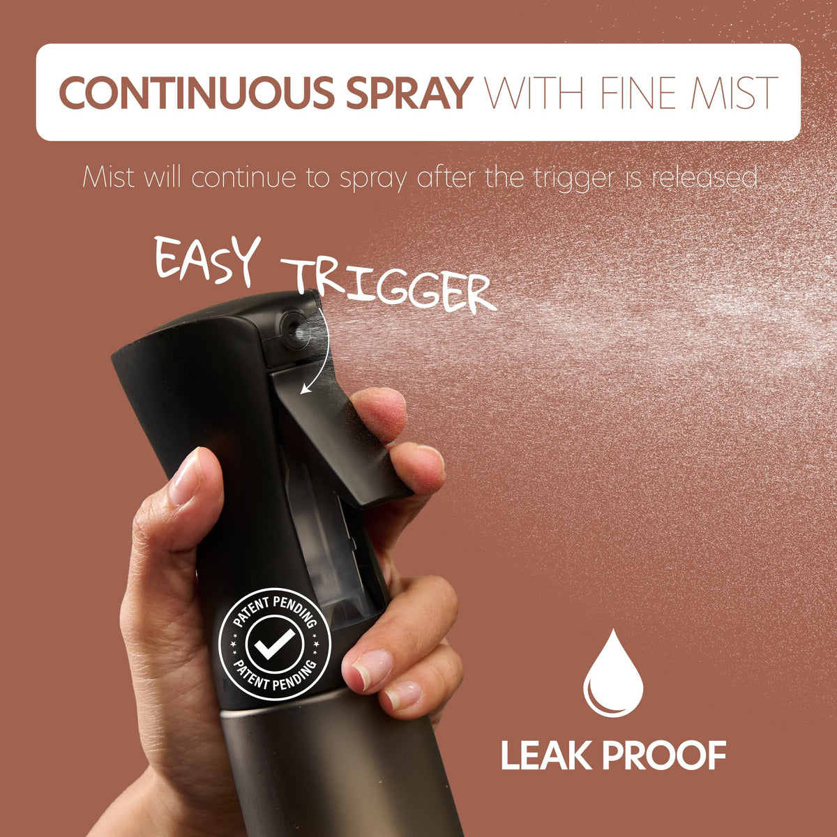 MIGHTY STRONG 10 OZ Continuous Spray Bottle misting hair