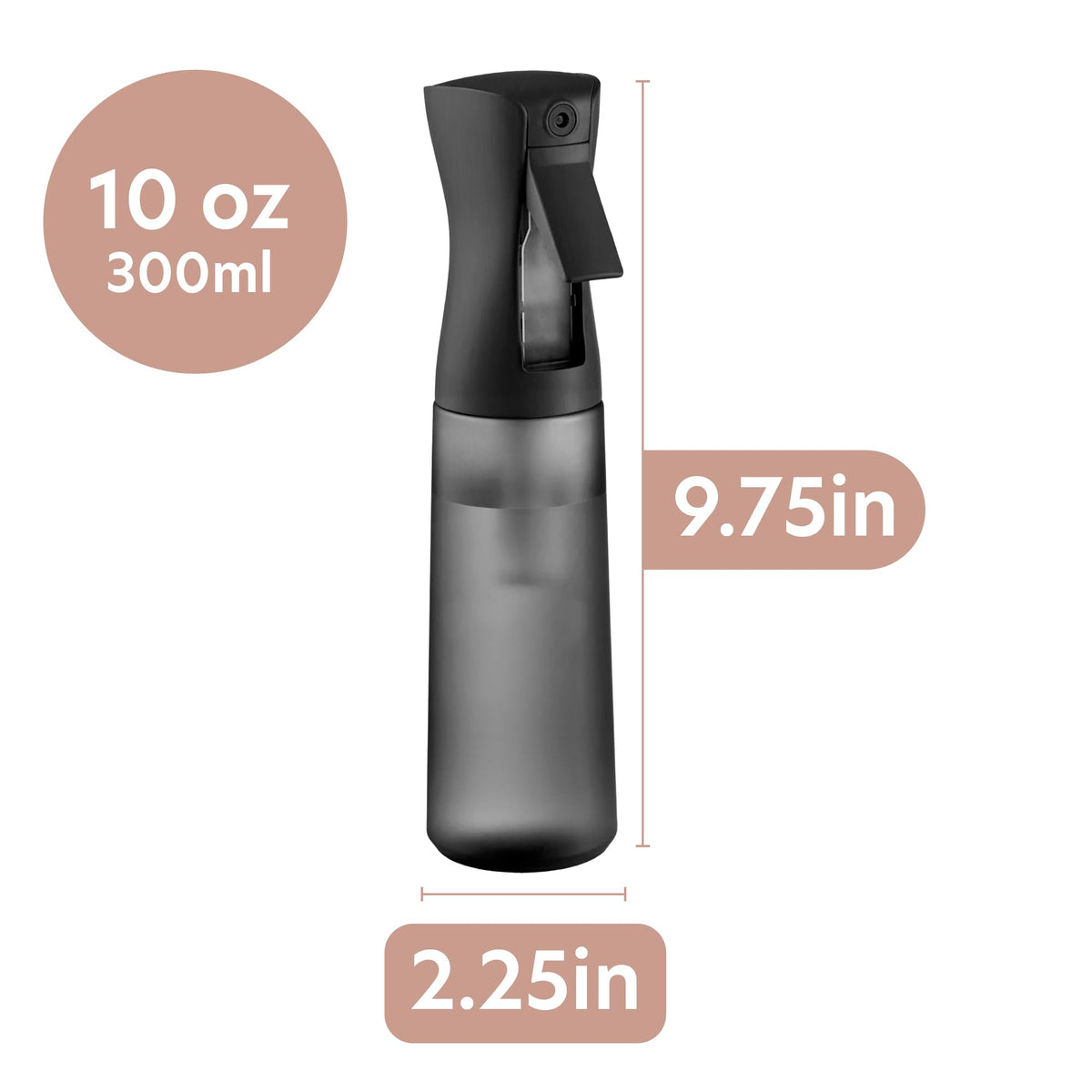 MIGHTY STRONG 10 OZ Continuous Spray Bottle side view