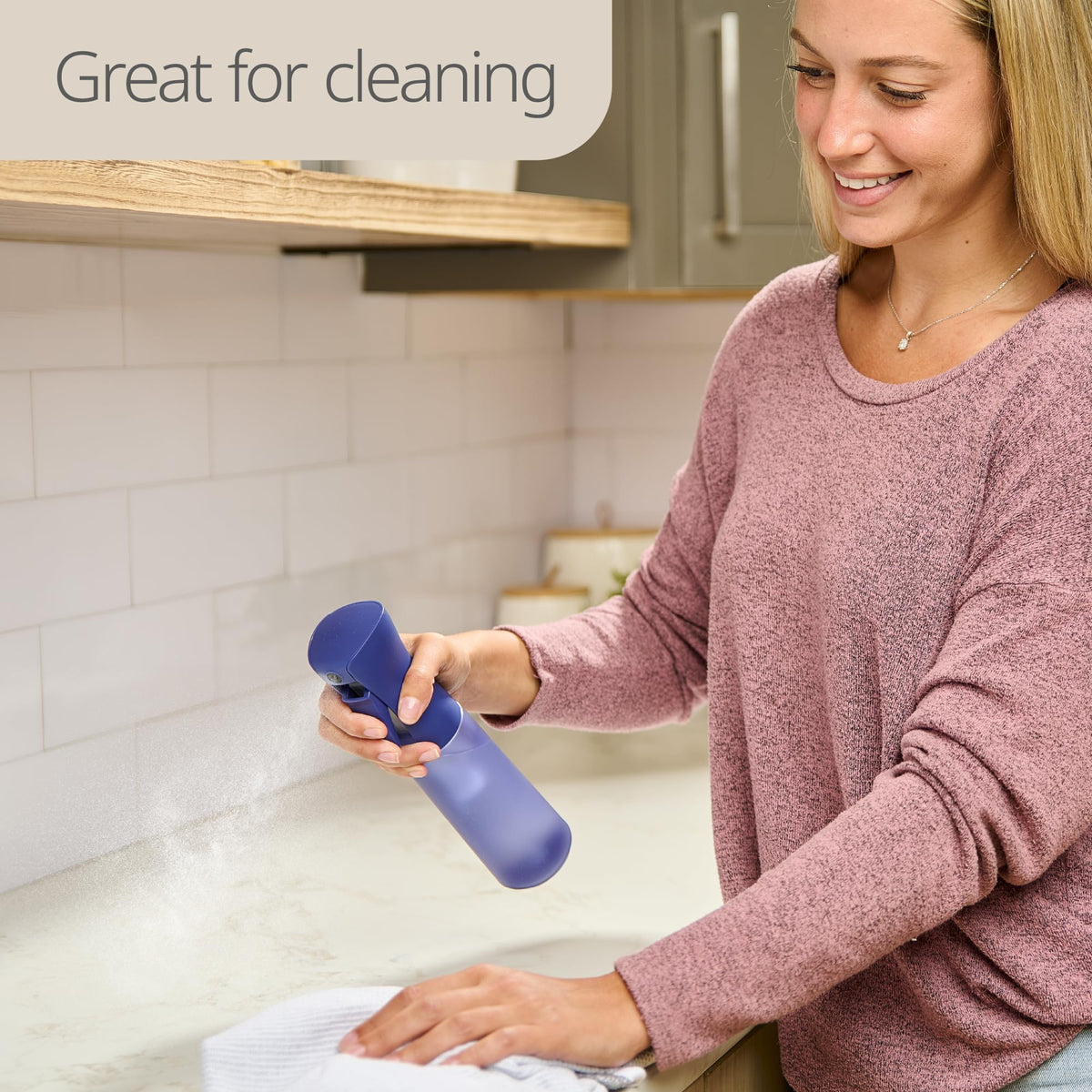 MIGHTY STRONG 10 OZ Continuous Spray Bottle with ergonomic grip