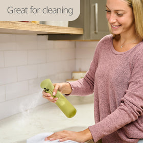 MIGHTY STRONG Continuous Spray Bottle in a bathroom setup