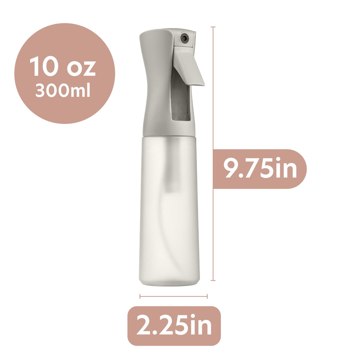 MIGHTY STRONG Continuous Spray Bottle in use on hair