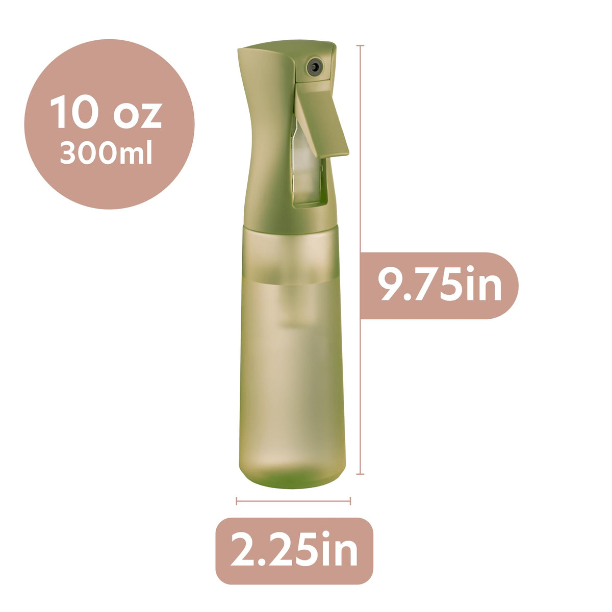 MIGHTY STRONG Continuous Spray Bottle side view with fine mist