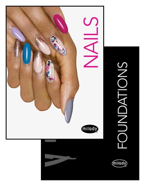 Milady Standard Nail Technology set front view with two books