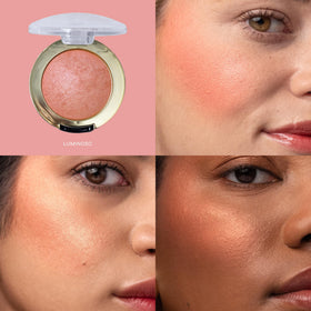 Milani Baked Blush Luminoso opened compact showing colour