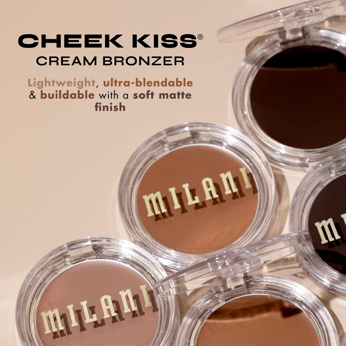 Milani Cheek Kiss Cream Bronzer Spicy Season texture close-up