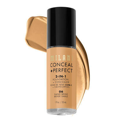 Milani Conceal + Perfect 2-in-1 Foundation 06-Sand Beige front view