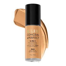 Milani Conceal + Perfect 2-in-1 Foundation + Concealer 06A-Deep Beige front view