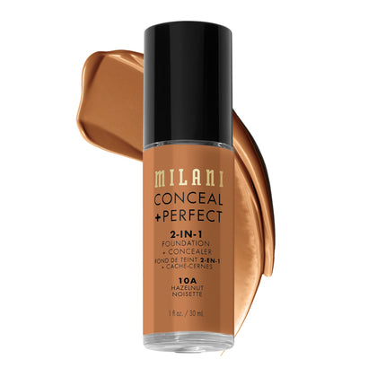 Milani Conceal + Perfect 2-in-1 Foundation + Concealer 10A Hazelnut front view